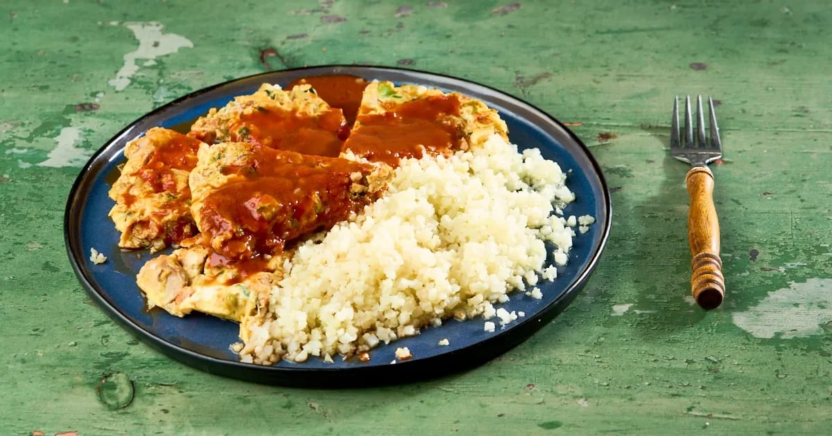 Foe yong hai met bloemkoolrijst