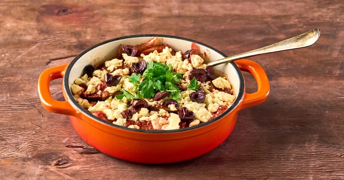 Griekse groentestoof met feta