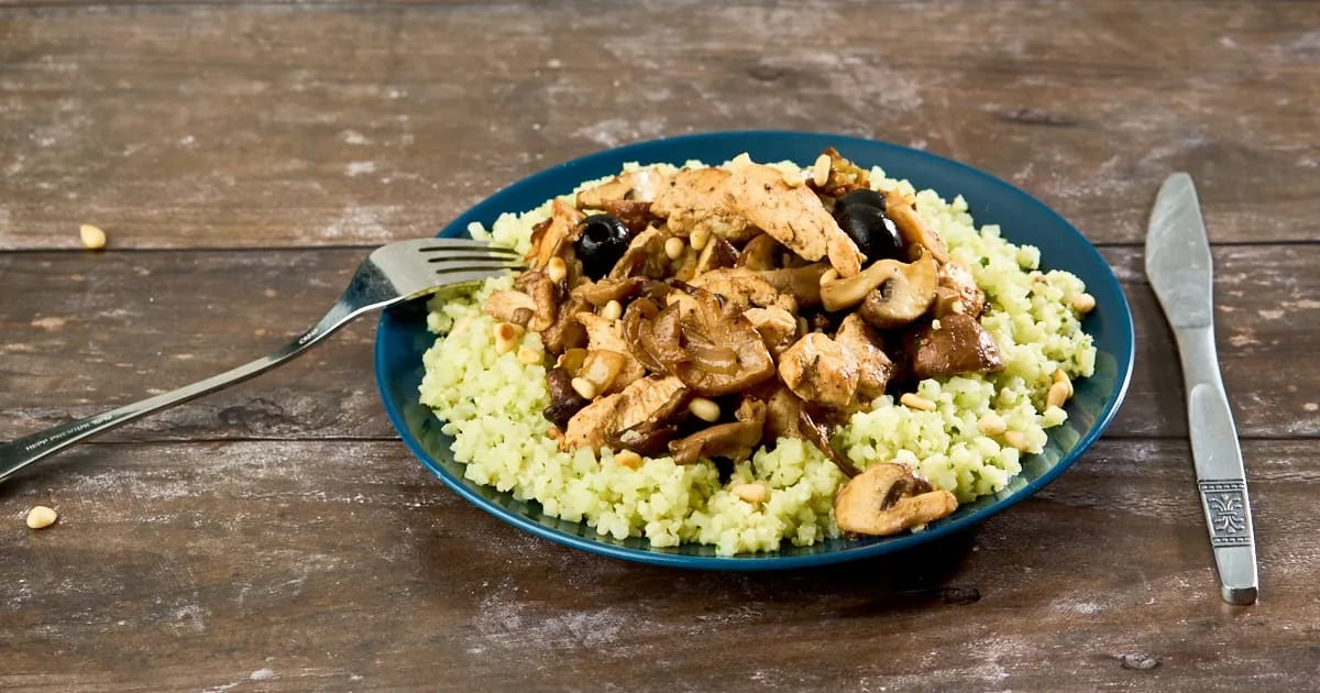 Kalkoen met Olijven en Paddestoelen