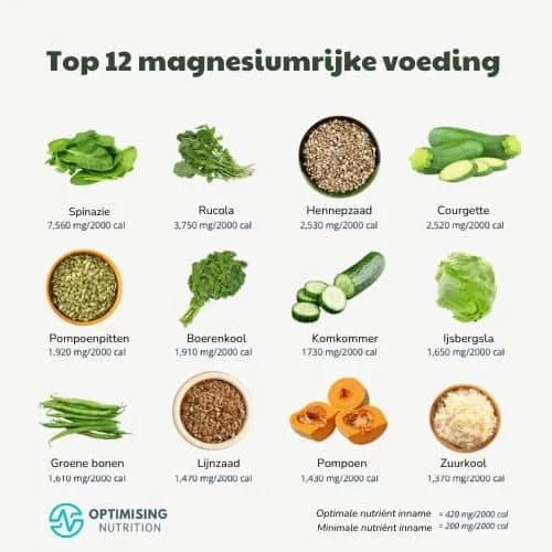 Vitaminen En Mineralen - Top 12 Magnesiumrijke Voeding Je Leefstijl Als Medicijn