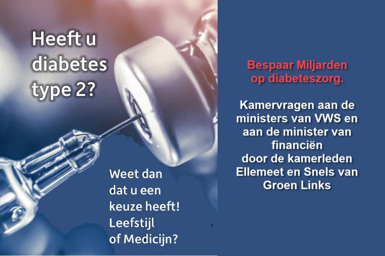 Bespaar miljarden op de diabeteszorg leidt tot kamervragen aan de minister